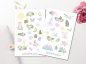 Preview: Natur Sommer Sticker Set